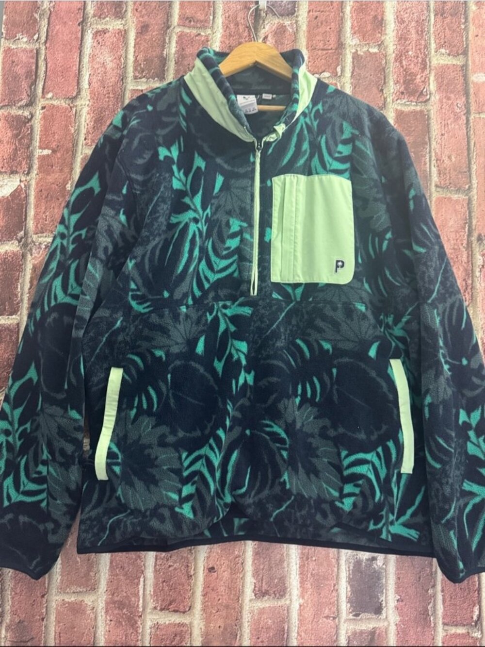 Puma X Palm Tree Crew Fleeze Quarter Zip Size 3XL